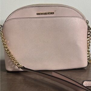 Michael Kors Blush Crossbody Bag with Gold Chain